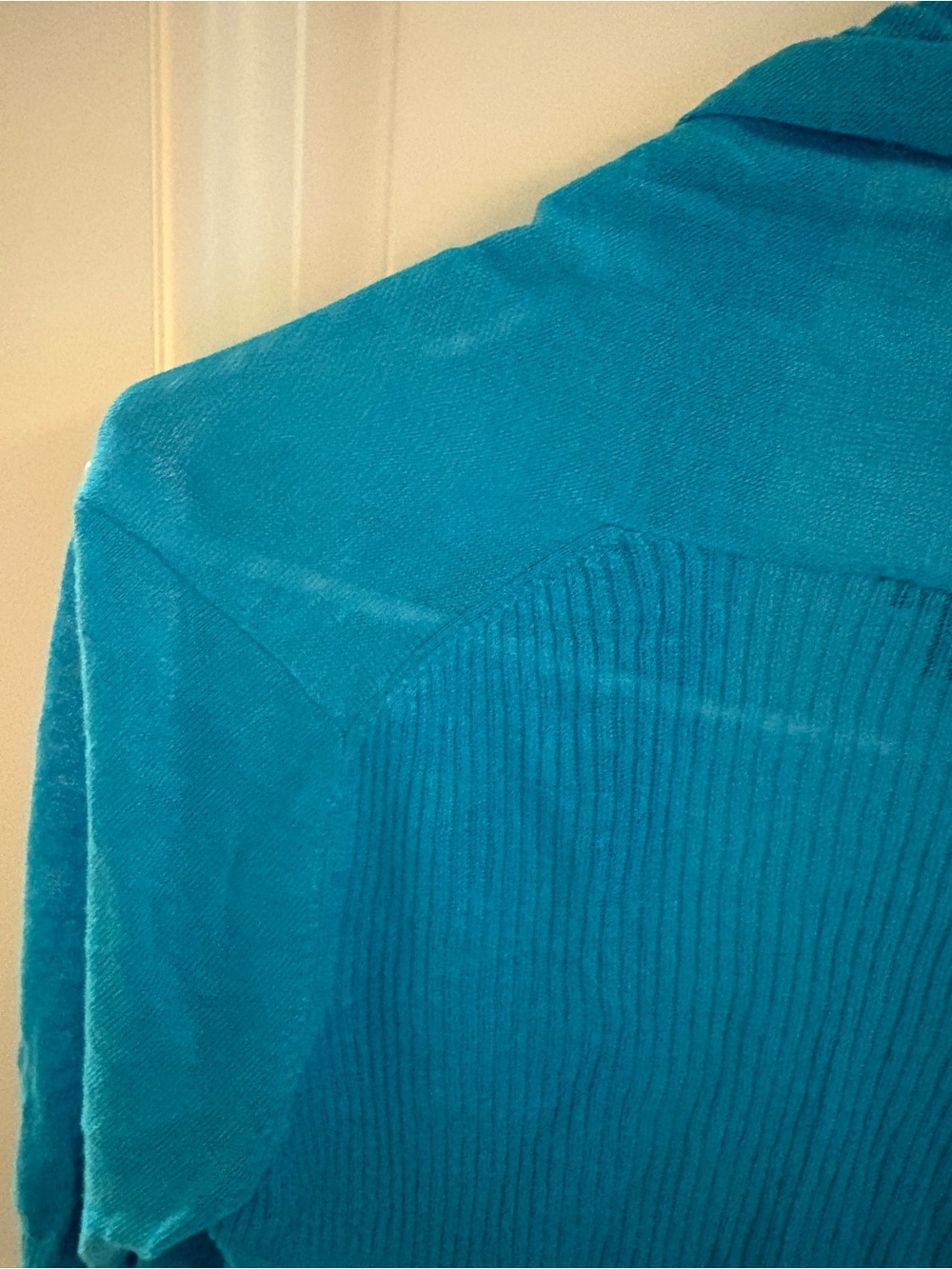 Ann Taylor Short Sleeve Turquoise Open-Front Cardigan NWT - Picture 11 of 14